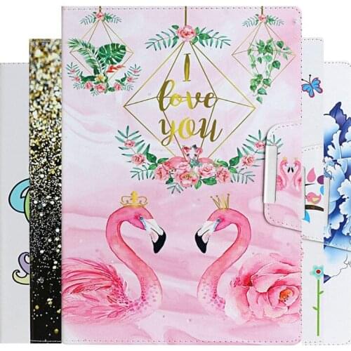 Case For Kindle Fire HD8 HD 8 Plus 2020 Tablet Painted Stand Wallet Shell Case For Etui Fire HD 8 2020 + film