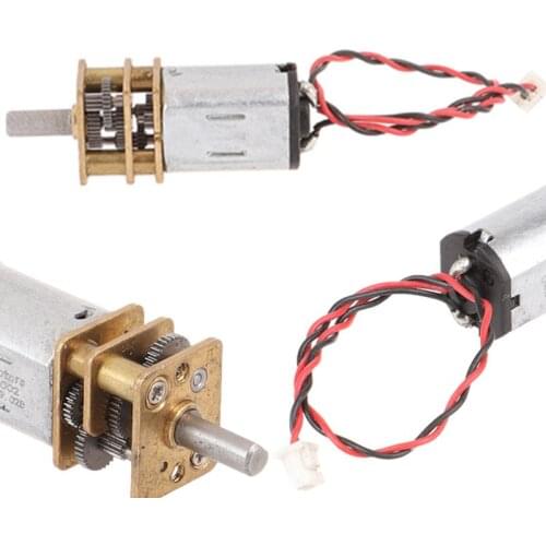 DC 3V-12V 60RPM Micro Mini Slow Speed N20 Full Metal Gearbox Gear Reducer Motor DC 5V 50mA