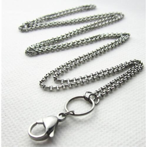 Hot selling stainless steel 80cm rolo chains for glass memory floating pendant locket chains