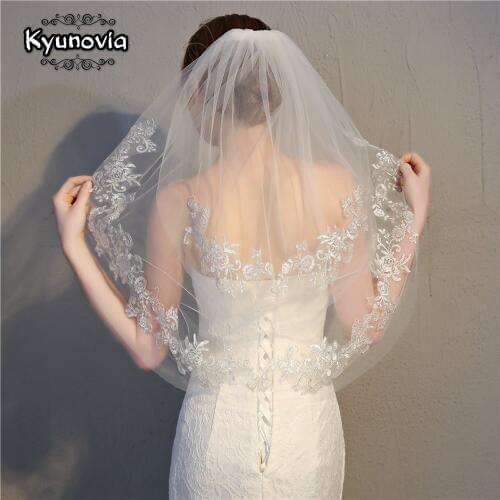 Свадебные кружевные фаты Kyunovia China At AliExpress