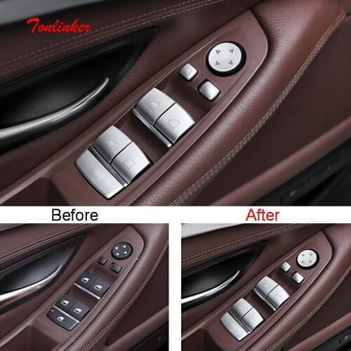 Tonlinker stickers for Bmw 1/2/3/5/7 Series X1/X3/X4/X6 5GT 2011-18 Car Styling 11/12 PCS ABS Windows lift button Cover stickers