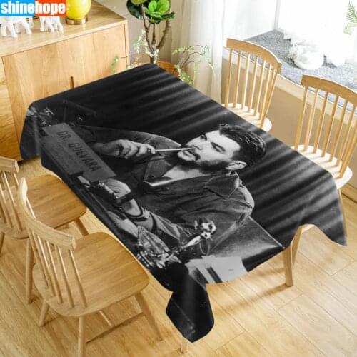 Che Guevara Table Cloth Oxford Print Waterproof Oilproof Home Rectangular Party Table Cover 100X140cm/140X250cm