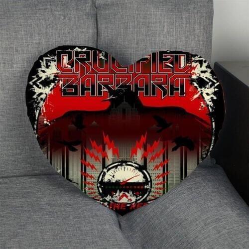 Custom Crucified Barbara Heart Shape Pillow Cover Custom Zipper Pillowcase Cover Wedding Home Office Decorative 1pcs custom