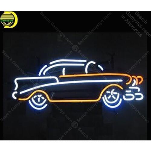 Neon Sign for Vintage Old Car Neon Bulb sign handcraft Recreation Wall Neon light bulb sign Custom Bar room Accesaries Lamp