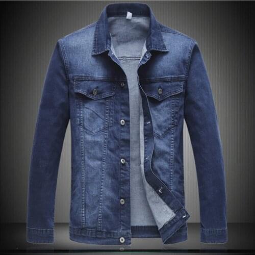 New 2020 Men Autumn Casual Denim Winter US Jean Retro Jacket Plus Size XXL-6XL 7115