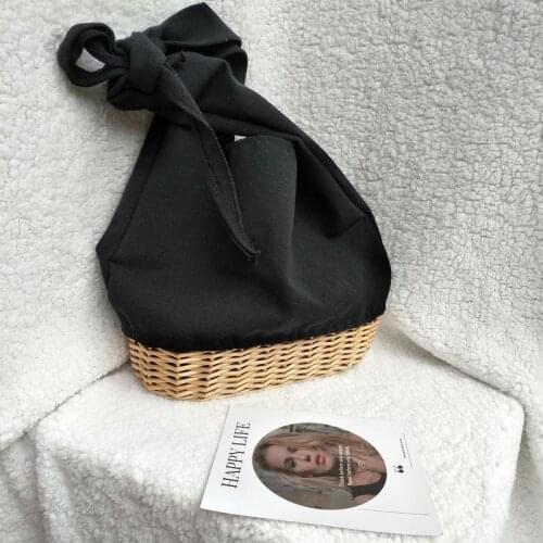 New Oval Portable Cotton Linen Straw Stitching Handbags Shoulder Bag Large Canvas Hand Bag Womens Bags Handbags