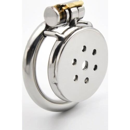 2021 New Super Short Stainless Steel Chastity Device With Big Or Small Plate Cage Penis Ring Male Chastity Belt Sex Toy For Men