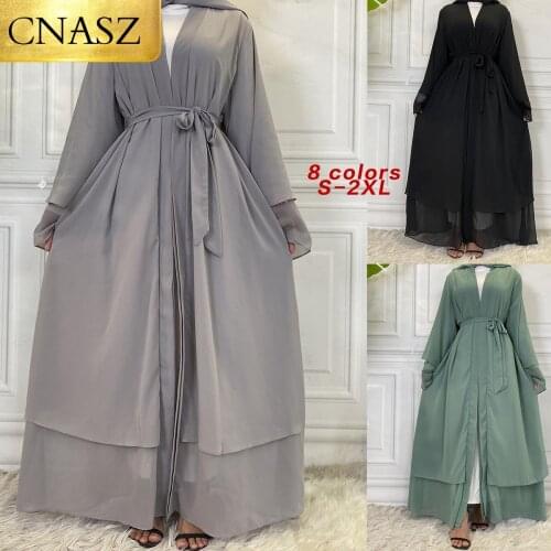 Abayas for Women Muslim Fashion Dubai Modest Clothing Womens Cardigan Ramadan Robe Solid Color Caftan Kimono Femme Musulmane