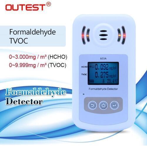 OUTEST Formaldehyde detector gas analyzer VTOC alarm HCHO gas detector sound and light alarm Large LCD backlight
