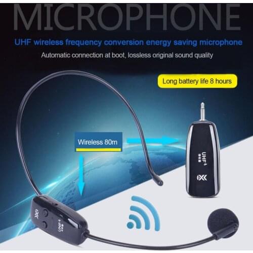 Durable Wireless Microphone Headset Mic for Voice Amplifier Speaker Teaching Tour Guide For Loud Speaker Speech Conference