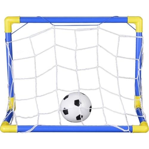 Folding Mini Football Soccer Goal Post Net Set with Pump Kids Sport Indoor Outdoor Games Toys Child Birthday Gift Plastic