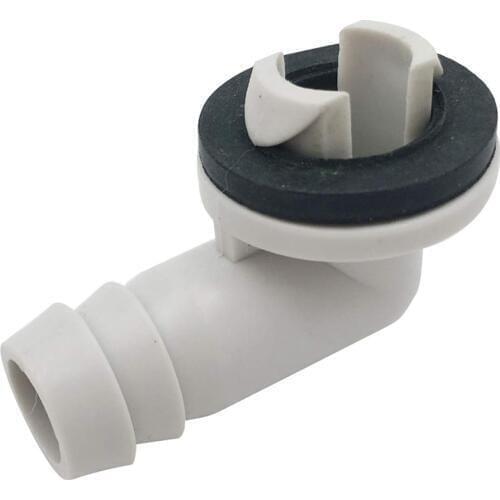 Air Conditioner Ac Drain Hose Connector Elbow Fitting with Rubber Ring for Mini-Split Units and Window Ac Unit 3/5 Inch(15Mm)