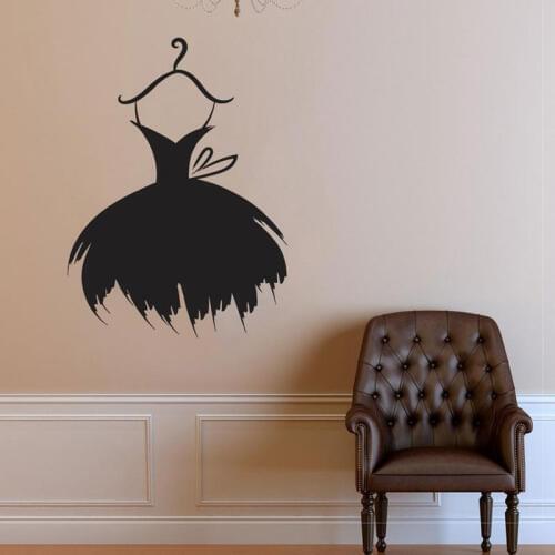 Fashion Shop Clothing Wall Sticker Vinyl Home Decor Interior Window Decals Model Dress Hat Style Murals Removable Wallpaper A547