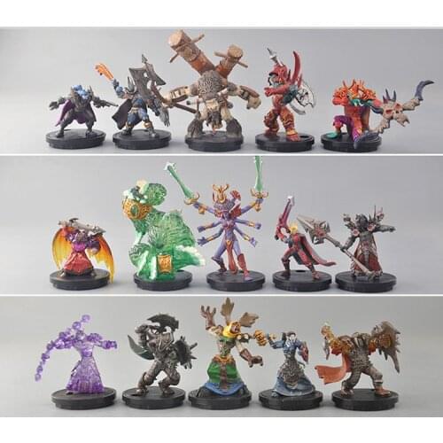 TRPG miniatures board game Elf dwarf warrior Priest Shaman Warlock Rogue troll assassin orc Druid human Hunter figure models