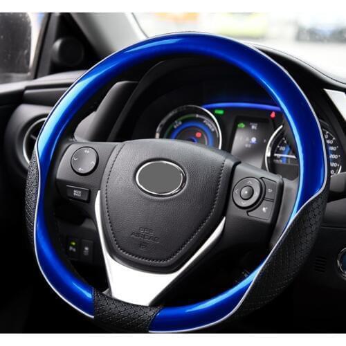 New Leather Steering Wheel Cover Protector Universal 35/36/37/38/39/40cm For BMW e60 Ford Focus 2 VW golf 6 mazda 2 scirocco