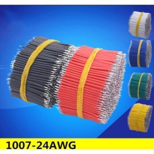 100PCS/LOT Tin-Plated Breadboard PCB Solder Cable 24AWG 3/4/5/6/8/10cm Fly Jumper Wire 1007-24AWG Connector Wire
