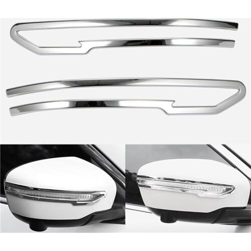 2pcs for Nissan Rogue Sport Qashqai J11 2011-2018 ABS Carbon Fiber Car Door Rearview Mirror Side Cover Trim Strip Decoration