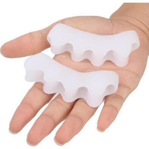 200pairs Silicone Finger Toe Protector Toe Separators Stretchers Straightener Bunion Protector Pain Relief Foot Care