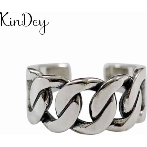 2021 New Charm Boho Hollow Chains Rings For Women Lover Wedding Bridal Valentines Gifts Men Open Retro Antique Rings