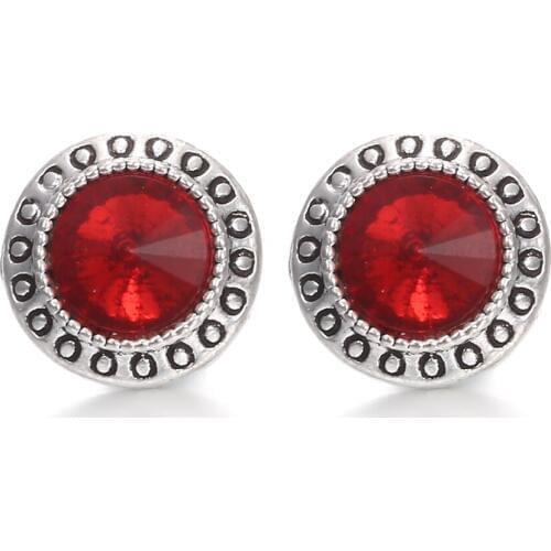 5 Colors Rhinestone Snap Jewelry 12mm Ginger Snap Button Fashion Glass Opal DIY Snap Bracelet Earrings Jewelry Parts