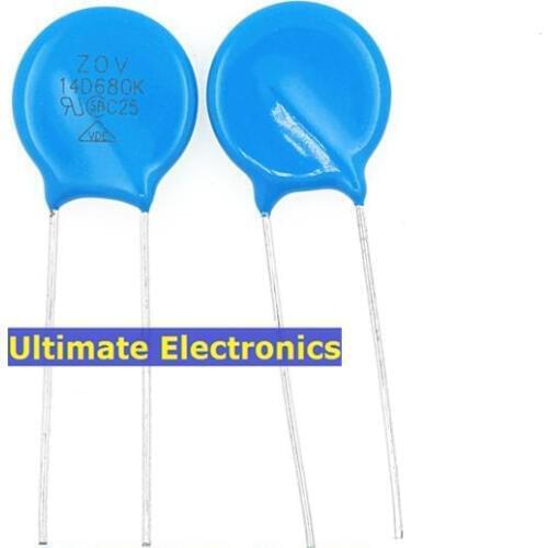 50pcs Varistors 14D680K 68V Metal voltage dependent resistor