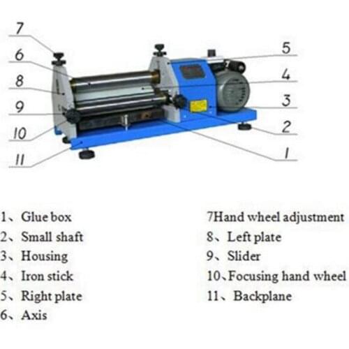 Automatic Gluing Machine 40cm Glue Coating Machine applicator roller for paper, Leather, Wood fast shipping High quality NE