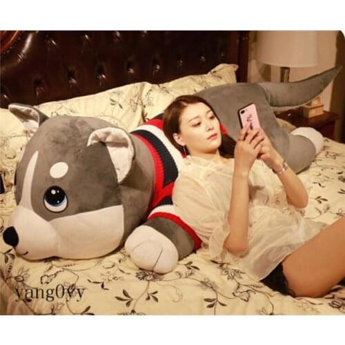 Big Husky Siberian Dog Plush Soft Toy Stuffed Animal Doll Pillow Gift 63"