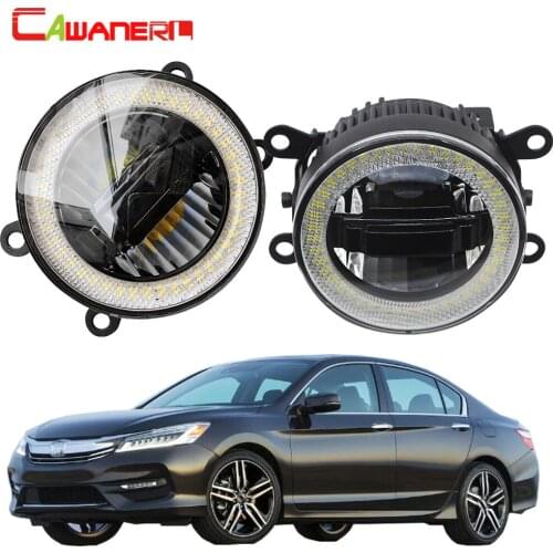 Cawanerl For Honda Accord 2008-2015 Car Styling LED Lamp Fog Light DRL Daytime Running Light Angel Eye Bulb 12V High Bright