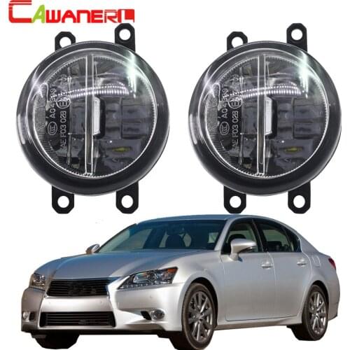 Cawanerl For Lexus GS350 GS460 GS450h 2011-2015 Car Accessories LED Fog Light 6000K 4000LM DRL Daytime Running Lamp White 12V