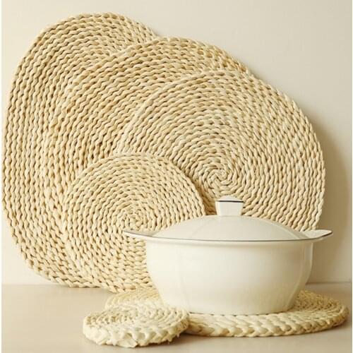 Handwoven Macrame Eco-Friendly Round Coasters Cotton Rope Braided Placemats Cup Pad Table Decor Heat Resistant Tables Mat Cups