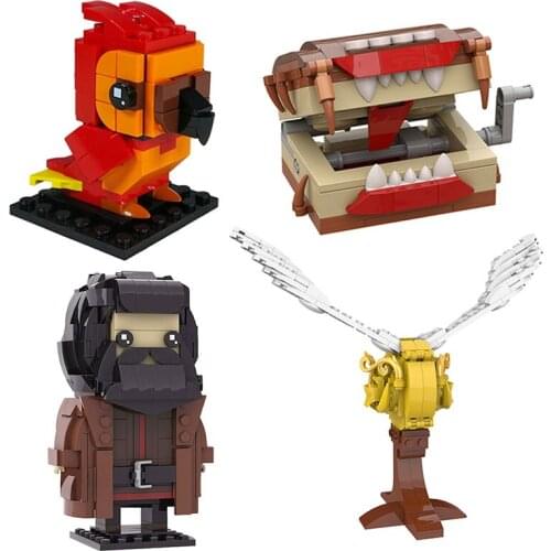 MOC Creative Magice Movie Animal Birds Figures Model Fantasticed BrickHeadz Building Blocks Phoenixed Foxs Bricks Kids Toys Gift