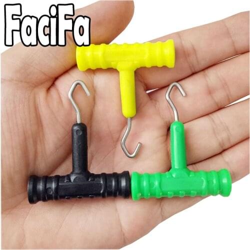 ABS Grip Stainless Steel Smooth Knot Hook Carp Fish Knot Puller Rig Making Rig Tool Terminal Fishing Tackle Accessories