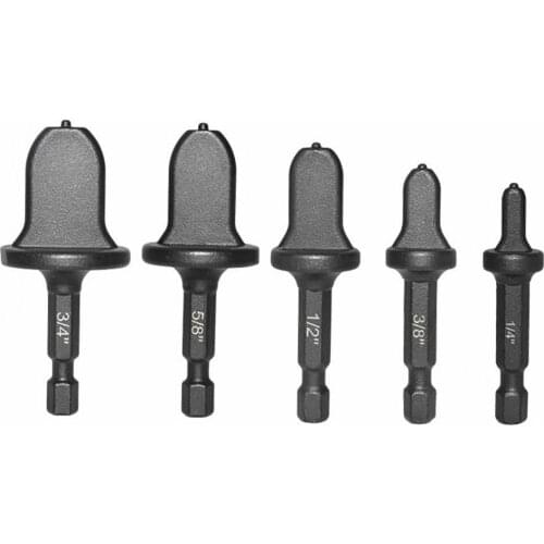 Hot Sale 50% 5Pcs/Set Black Coating Bearing Steel Hex Shank Flaring Tube Expander Pipe Forging Tools for Air Conditioner Tool