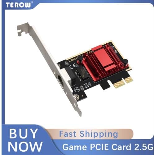 Game PCIE card 2500Mbps Gigabit Network Card 10/100/1000Mbps RTL8125 RJ45 wired Network Card PCI-E 2.5G Network Adapter LAN Card