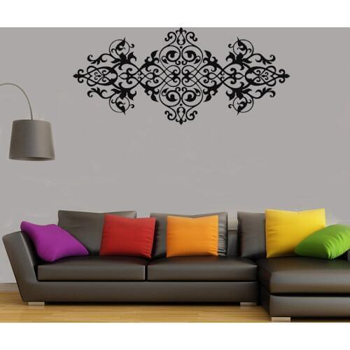 Baroque Style Headboard Wall Sticker Vintage decor Removeable vinyl wall decal DIY home decoration for bedroom living room G725