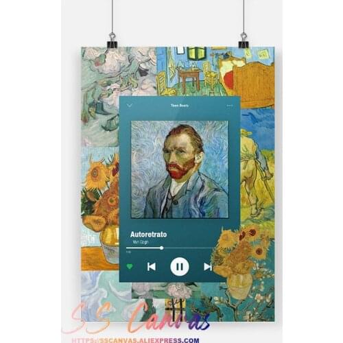 Van Gogh Aesthetic Collage Canvas Painting Home Decor Wall Art Pictures Bedroom Study Living Room Decoration Prints Poster