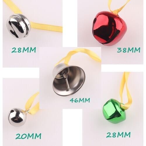 10 PCS Jingle Bells with Yellow Ribbon Christmas Bells,For Festival Party Decoration/Christmas Tree Decoration/DIY Crafts Access