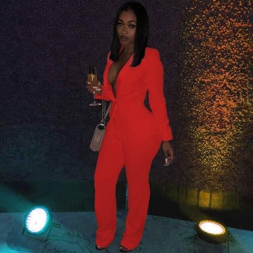 Two Piece Set Solid Colors Blazer Women V Neck Pant Suit Simple All-Match Casual Office Blazer Set Work Wear Commute Clothes OL