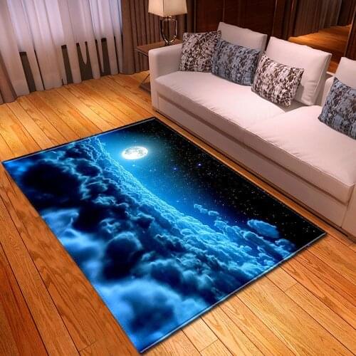 Nordic 3D Printing Carpet Soft Flannel Kids play Area Rugs Parlor Galaxy Space Mat/Rug Home Large Carpets for Living Room Decor