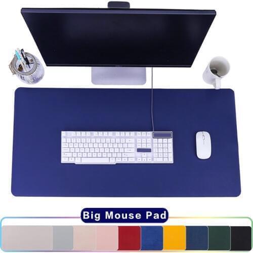 Double-side Mouse Pad Waterproof PU Leather Desk Pad Portable Large Gaming Mousepad Gamer Mice mat 60x30cm 80x40 90x45 120x60cm