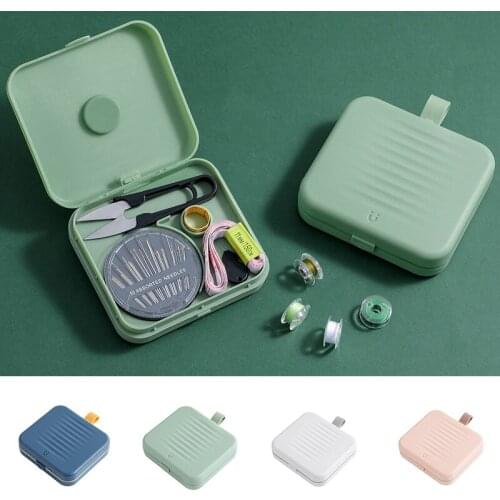 Magnetic Sewing Supplies Storage Box 2-Layer Thread Needle Organizer Mini Portable Case for Sewing Tools H88F
