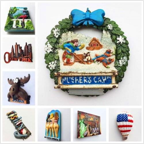 U.S.A Hollywood scenery 3D Fridge Magnets Tourism Souvenir Refrigerator Magnetic Sticker Collection Handicraft Gift