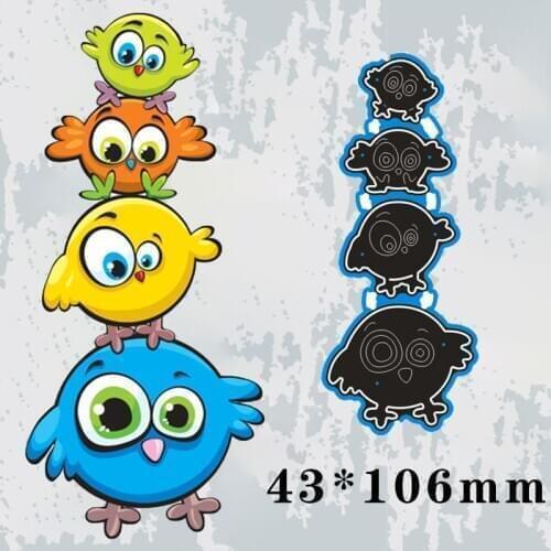 43*106mm 4pcs chicks Metal Cutting Dies for card DIY Scrapbooking stencil Paper Craft Album template Dies