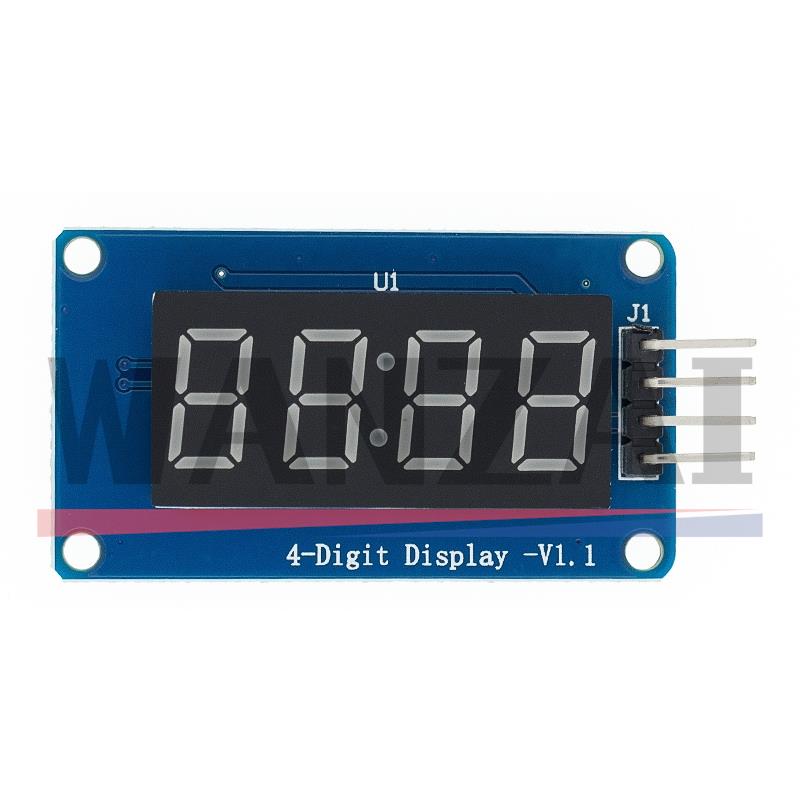 1pcs TM1637 4 Bits Digital LED Display Module For arduino 7 Segment 0.36Inch Clock RED Anode Tube Four Serial Driver Board Pack