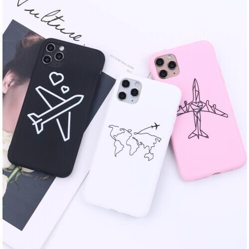 World Map Wanderlust Flight Adventure Phone Cover For iPhone 12 11 Pro Max X XS XR Max 7 8 7Plus 8Plus SE Soft Silicone Case