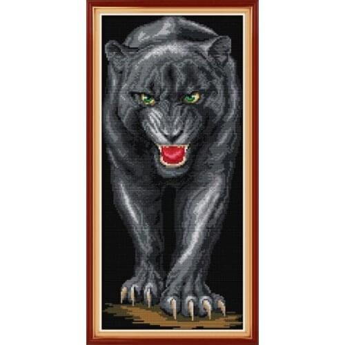 Panther Patterns Cross Stitch Kits Sale 14CT Counted Printed Canvas 11CT DMC DIY Handmade Embroidery Needlework Sets Home Decor