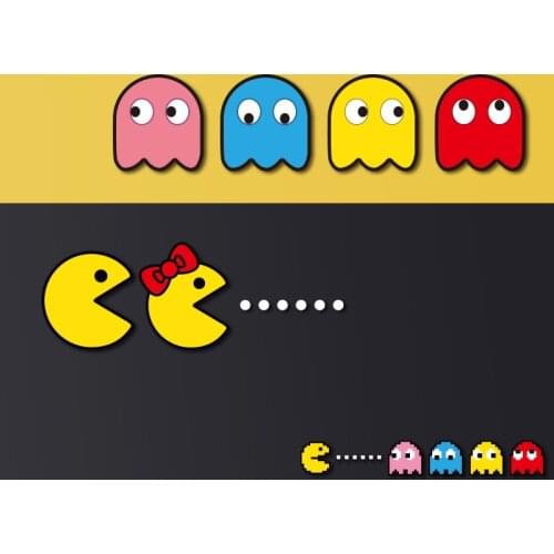 Noizzy Colorful Pacman PVC Car Sticker Window Hellaflush Decal Bomb JDM Cartoon Vinyl Auto Accessories KK Car-Styling Waterproof