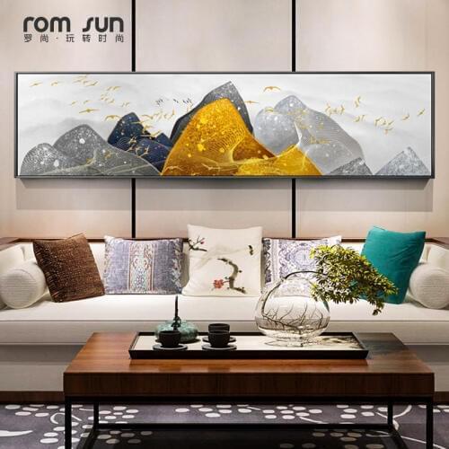 New Chinese Style Mountains And Rivers Scenery Cloud Sea Canvas painting Posters And Prints For Living Room Study Room Office HD