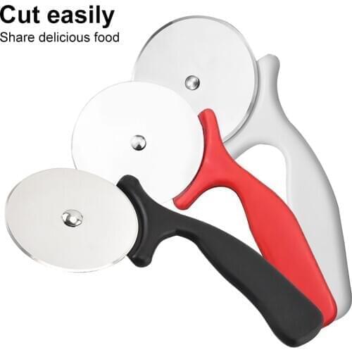 Pizza Slicer Stainless Steel Round Pizza Wheel Pastry Slicer Roller Dough Divider with Non-slip Handle Pizza Cutting Machine