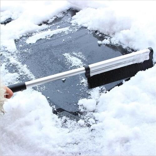 Winter Car Windshield Ice Scraper Glass Snow Brush Extendable Stainless Steel Snow Remover Cleaner Tool Broom Wash Accessories